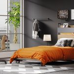 LEGEND 120X200 BED FRAME & HB U WALNUT_DGR