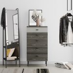 ARWEN STANDING MIRROR U DARK_OAK