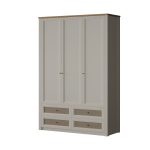 CORSO 3 DOORS WARDROBE WITH DRAWERS U CREAM