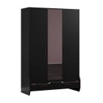 ROOX 3 DOORS WARDROBE BLACK